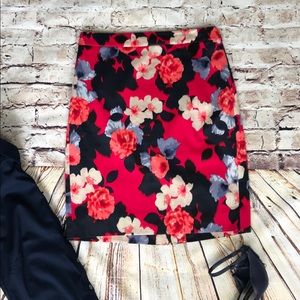 J. Crew Factory Pencil Skirt in Floral Print